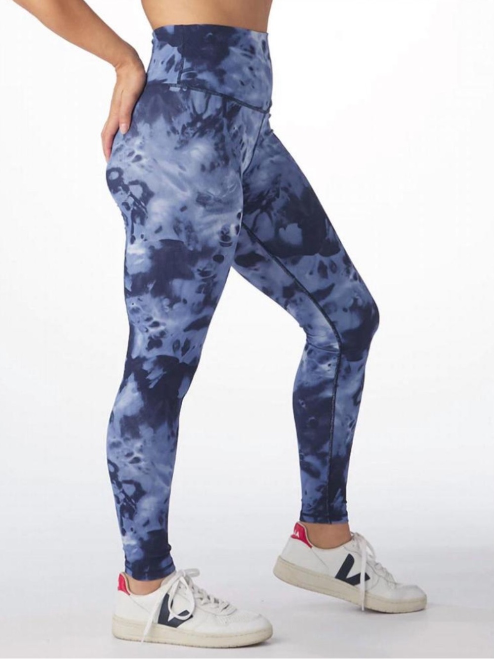 Glyder Legging Blue Sultry Tie Dye Nautical Wash Print
